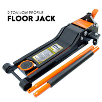 2 Ton Low Profile Trolley Jack Hydraulic Floor Car Lifter Dual Pump 70-610MM Kings Warehouse 
