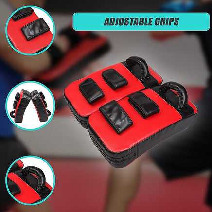 2 x Thai Boxing Punch Focus Pad Mitts Training Hit Strike Shield Sports & Fitness Kings Warehouse