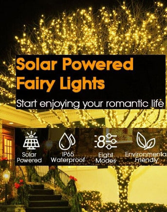 200 Waterproof LED Solar Fairy Light Outdoor with 8 Lighting Modes for Home,Garden and Decoration Kings Warehouse