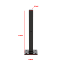 20cm Floating Shelf Brackets Industrial Metal Shelving Supports 4-Pack - Black Furniture Kings Warehouse