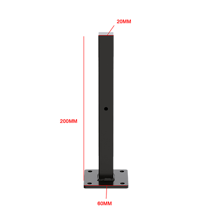 20cm Floating Shelf Brackets Industrial Metal Shelving Supports 4-Pack - Black Furniture Kings Warehouse