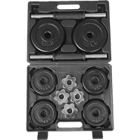 20kg Black Dumbbell Set with Carrying Case Sports & Fitness Kings Warehouse