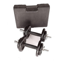 20kg Black Dumbbell Set with Carrying Case Sports & Fitness Kings Warehouse