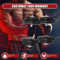 20KG Dumbbell Adjustable Weight Set Sports & Fitness Kings Warehouse