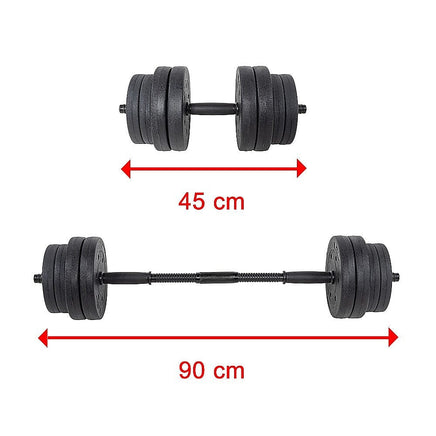 20kg Dumbbell Set Home Gym Fitness Exercise Weights Bar Plate Sports & Fitness Kings Warehouse