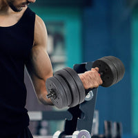 20kg Dumbbell Set Home Gym Fitness Exercise Weights Bar Plate Sports & Fitness Kings Warehouse