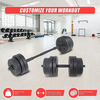 20kg Dumbbell Set Home Gym Fitness Exercise Weights Bar Plate Sports & Fitness Kings Warehouse