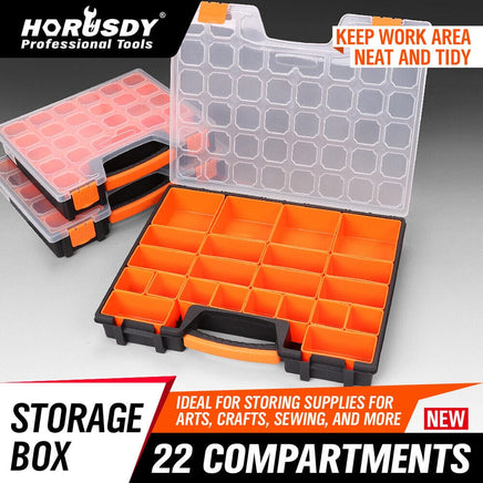 22 Compartments Parts Storage Box Tool Organizer Plastic Bin Carry Case Health & Beauty Kings Warehouse