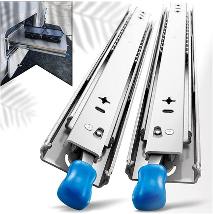 22in Pair 150KG Heavy Duty Drawer Slides Rails Runners Locking Ball Bearing Kings Warehouse