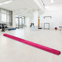 2.2m Gymnastics Folding Balance Beam Pink Synthetic Suede Sports & Fitness Kings Warehouse