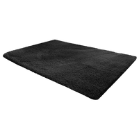 230x200cm Floor Rugs Large Shaggy Rug Area Carpet Bedroom Living Room Mat - Black Home & Garden Kings Warehouse