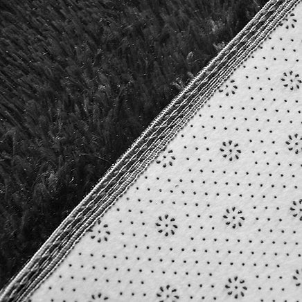 230x200cm Floor Rugs Large Shaggy Rug Area Carpet Bedroom Living Room Mat - Black Home & Garden Kings Warehouse