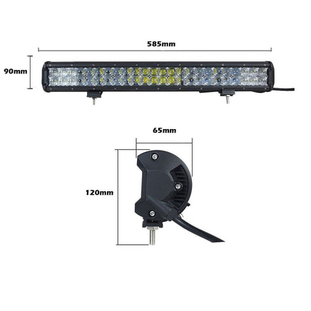 23inch Osram LED Light Bar 5D 144w Sopt Flood Combo Beam Work Driving Lamp 4wd Kings Warehouse
