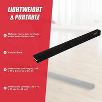 2.4m (8FT) Gymnastics Folding Balance Beam Black Synthetic Suede Sports & Fitness Kings Warehouse