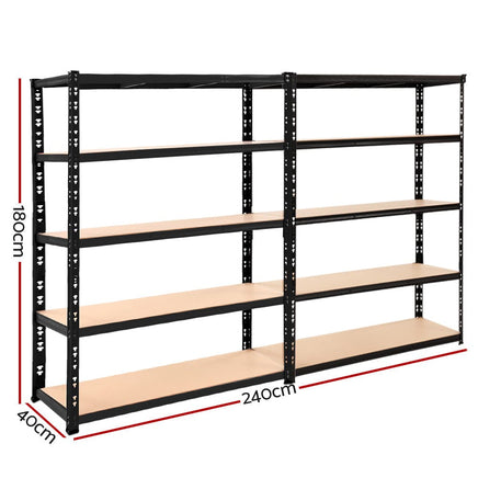 2.4MX1.8M Garage Shelving Warehouse Rack Pallet Racking Storage Steel Black Spring Savings: Outdoor Living Kings Warehouse