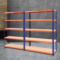 2.4MX1.8M Garage Shelving Warehouse Rack Pallet Racking Storage Steel Orange&Blue Spring Savings: Outdoor Living Kings Warehouse
