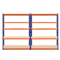 2.4MX1.8M Garage Shelving Warehouse Rack Pallet Racking Storage Steel Orange&Blue Spring Savings: Outdoor Living Kings Warehouse