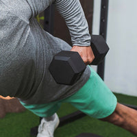 25KG Commercial Rubber Hex Dumbbell Gym Weight Sports & Fitness Kings Warehouse