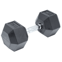 25KG Commercial Rubber Hex Dumbbell Gym Weight Sports & Fitness Kings Warehouse