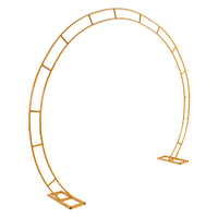 260cm Gold Metal Wedding Arch Round Balloon Birthday Party Home & Garden Kings Warehouse