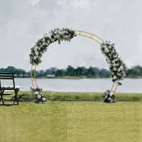 260cm Gold Metal Wedding Arch Round Balloon Birthday Party Home & Garden Kings Warehouse