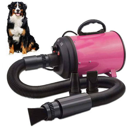 2800W Dog Dryer High Velocity Pet Dog Pet Blow Dryer Adjustable Speed 4 Nozzles Pet Care Kings Warehouse