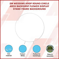 2M Wedding Hoop Round Circle Arch Backdrop Flower Display Stand Frame Background Home & Garden KingsWarehouse