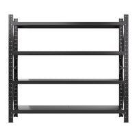 2Mx1.8M Garage Shelving Warehouse Rack Pallet Racking Storage Shelf Black Winter Prep Kings Warehouse
