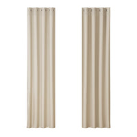 2X Blockout Curtains Blackout Window Curtain Eyelet 140x230cm Beige Kings Warehouse