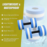 2x Water Aerobics Dumbbell EVA Aquatic Barbell Aqua Fitness Sports & Fitness Kings Warehouse