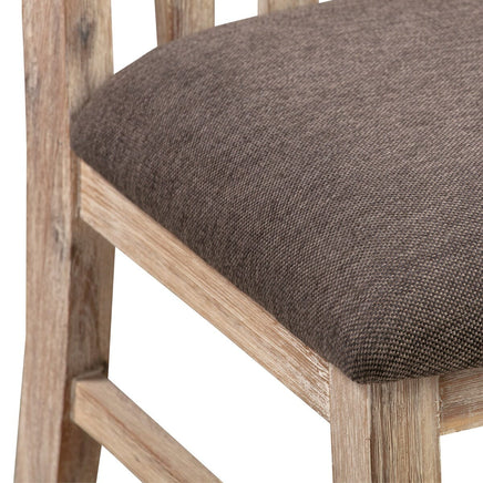 2x Wooden Frame Leatherette in Solid Acacia Wood & Veneer Dining Chairs in Oak Colour Furniture Kings Warehouse