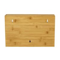 3 Grids Bamboo Food Wrap Dispenser Cutter Foil Cling Film Storage Holder Box Kitchen Home & Garden Kings Warehouse