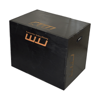 3 IN 1 Black Wood Plyo Games Plyometric Jump Box Sports & Fitness Kings Warehouse