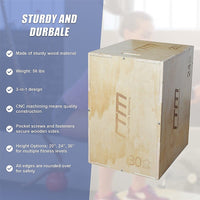3 IN 1 Wood Plyo Games Plyometric Jump Box Sports & Fitness Kings Warehouse