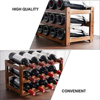 3-layer Bamboo Wine Storage Rack (12 bottles) Kings Warehouse
