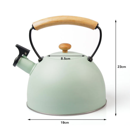 3 Liter Tea Whistling Kettle Stainless Steel Modern Whistling Tea Pot for Stovetop Kings Warehouse