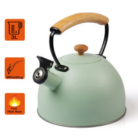 3 Liter Tea Whistling Kettle Stainless Steel Modern Whistling Tea Pot for Stovetop Kings Warehouse 