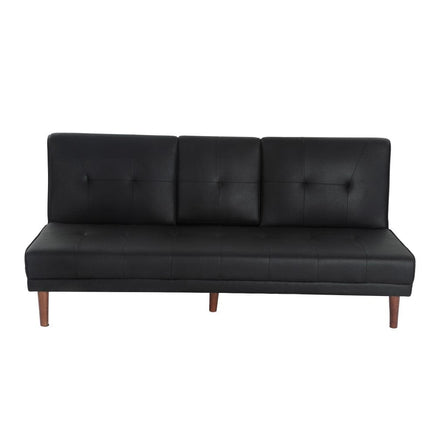 3 Seater Adjustable Sofa Bed With Cup Holder Black Furniture Kings Warehouse