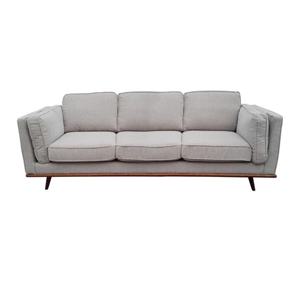 3 Seater Sofa Beige Fabric Modern Lounge Set for Living Room Couch with Wooden Frame Furniture Kings Warehouse