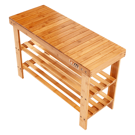 3 Tier Shoe Rack Bamboo Wooden Storage Shelf Stand Bench Cabinet Organiser Furniture Kings Warehouse