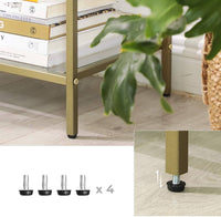 3-Tier Tempered Glass Sofa Table Modern Storage Shelf Furniture Kings Warehouse