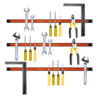 3 x 61cm Magnetic Wall Mounted Tool Holder Storage Organiser Garage Workshop Tools Kings Warehouse