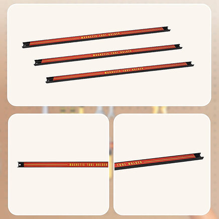 3 x 61cm Magnetic Wall Mounted Tool Holder Storage Organiser Garage Workshop Tools Kings Warehouse