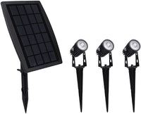 3 x LED Spotlights Powered Solar Garden Lights Outdoor Waterproof (Warm White) Kings Warehouse
