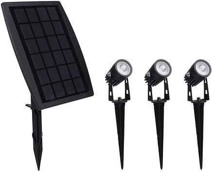 3 x LED Spotlights Powered Solar Garden Lights Outdoor Waterproof (Warm White) Kings Warehouse