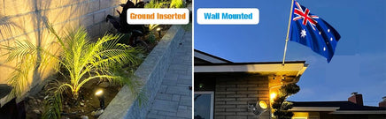 3 x LED Spotlights Powered Solar Garden Lights Outdoor Waterproof (Warm White) Kings Warehouse