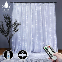 300 LEDs Window Curtain Fairy Lights 8 Modes and Remote Control for Bedroom (Cool White, 300 x 300cm) Kings Warehouse