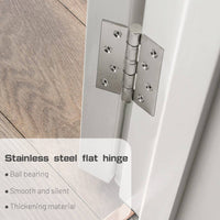 304 Flat Pin Hinge Spring 2Pack 100mm Folding Butt Door Cabinet Hinges Folding Furniture Hardware Kings Warehouse