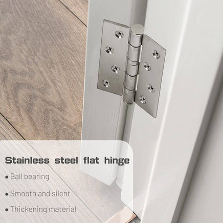 304 Flat Pin Hinge Spring 2Pack 100mm Folding Butt Door Cabinet Hinges Folding Furniture Hardware Kings Warehouse