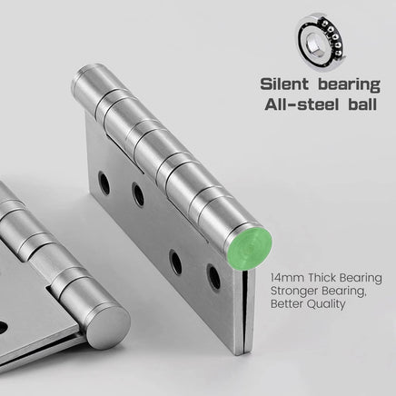 304 Flat Pin Hinge Spring 2Pack 100mm Folding Butt Door Cabinet Hinges Folding Furniture Hardware Kings Warehouse